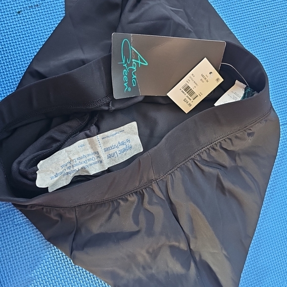Nwt Aqua Green Women's UPF 50 Tiered Tankini And Skirt Bottom Set Size M - Picture 9 of 12
